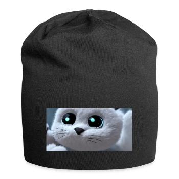 Le chat vous regarde - Bonnet en jersey - noir - Devant