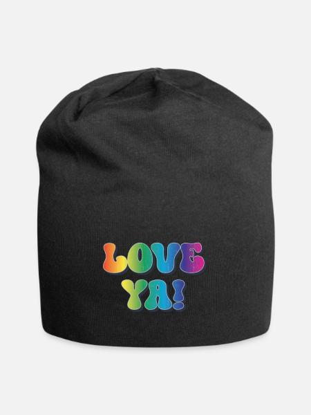 Love You - Jersey-Beanie - Schwarz