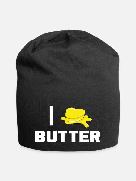 Ich liebe Butter - Jersey-Beanie - Schwarz