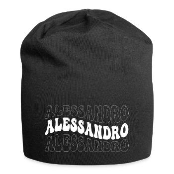 Drôle Alessandro Groovy 4 Hommes Femmes Cool - Bonnet en jersey - noir - Devant
