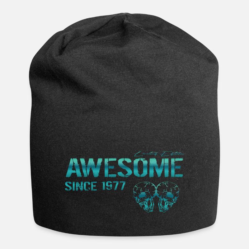 Awesome since 1977 gift - Jersey Beanie - black