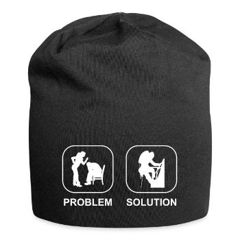 Climber Climbing Mountain Mountain Climbing - Jersey Beanie - black - Front
