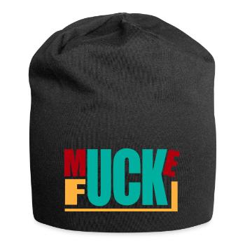 Muckefuck, für Kaffee Genießer! - Jersey-Beanie - Schwarz - Vorne