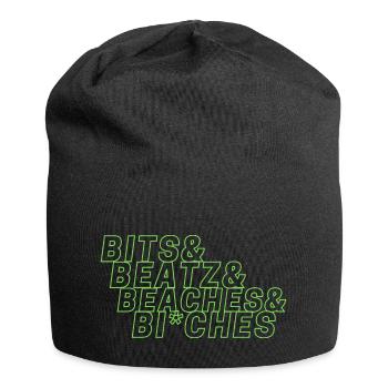 Bits Beats Beaches and Bi*ches - Jersey Beanie - black - Front