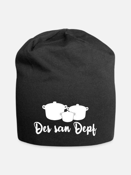 Lustiger Spruch Witzig Humor Geschenkidee - Jersey-Beanie - Schwarz