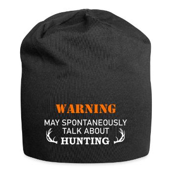 warning may spontaneously talk about hunting - Bonnet en jersey - noir - Devant