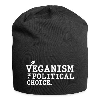 Veganism is a Political Choice - Jersey Beanie - black - Front