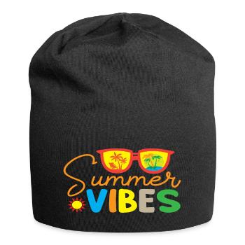 Summer Vibes - Jersey-Beanie - Schwarz - Vorne