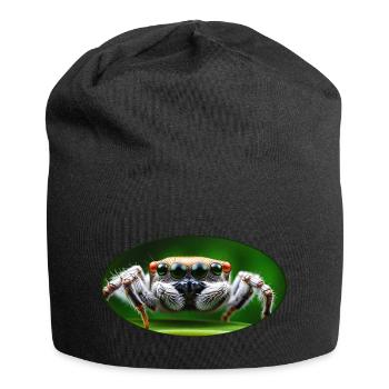 Jumping Spider - Cute jumping spider with big eyes1 - Jersey Beanie - black - Front
