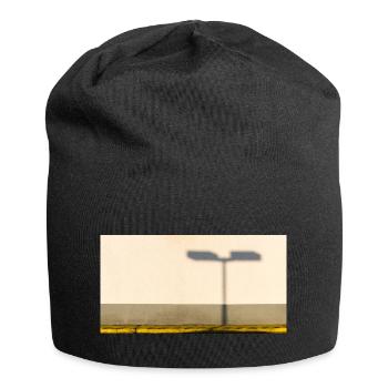 L’ombre du lampadaire sur la façade - Bonnet en jersey - noir - Devant
