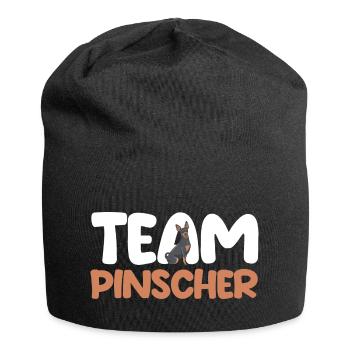Hund Pinscher - Jersey-Beanie - Schwarz - Vorne