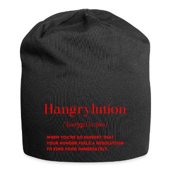 Définition de Hangrylution Sensation d’alimentation affamée - Bonnet en jersey - noir - Devant