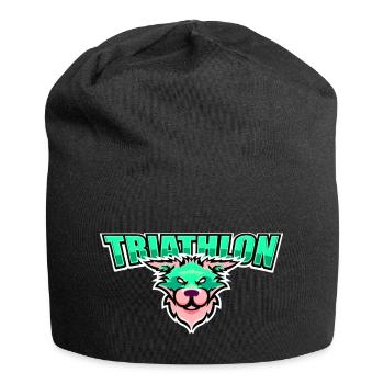 US highschool college Triathlon Maskottchen türkis - Jersey-Beanie - Schwarz - Vorne