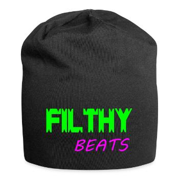 Dreckige Beats - Jersey-Beanie - Schwarz - Vorne