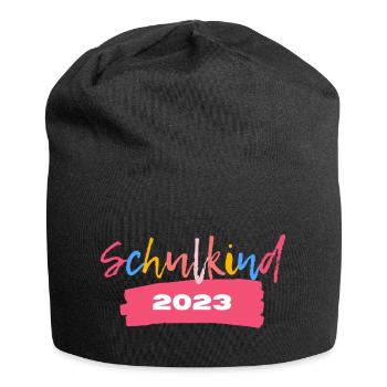 Schulkind 2023 T-Shirt Einschulung - Jersey-Beanie - Schwarz - Vorne