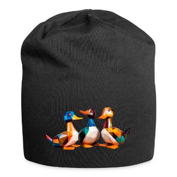 Canards Cubisme 2 - Bonnet en jersey - noir - Devant