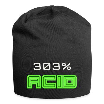 303 Acid Grün 2 2 - Jersey-Beanie - Schwarz - Vorne
