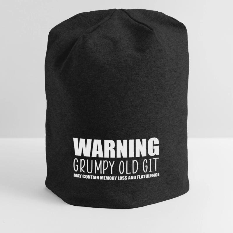 Warning grumpy old git Jersey Beanie