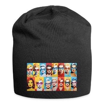 70er classic Women - Jersey-Beanie - Schwarz - Vorne