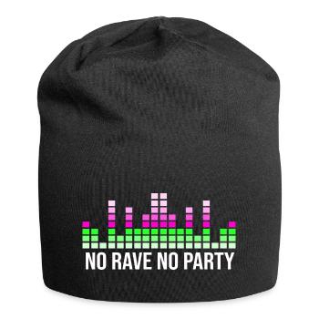 Kein Rave, keine Partyzitate - Jersey-Beanie - Schwarz - Vorne
