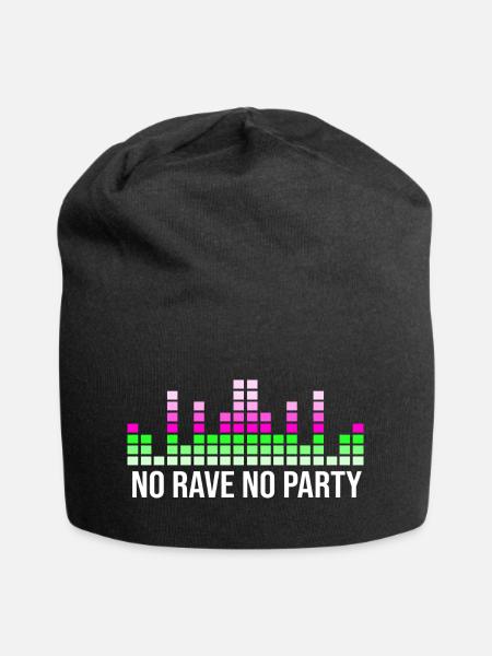 Kein Rave, keine Partyzitate - Jersey-Beanie - Schwarz
