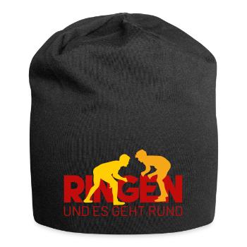 RINGEN und es geht rund - Jersey-Beanie - Schwarz - Vorne