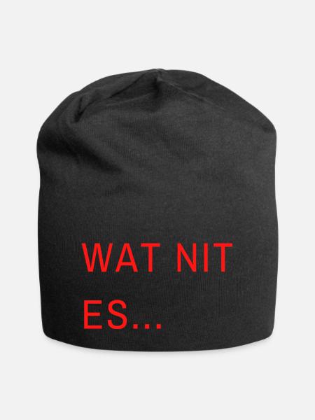 wat nit es1 - Jersey-Beanie - Schwarz