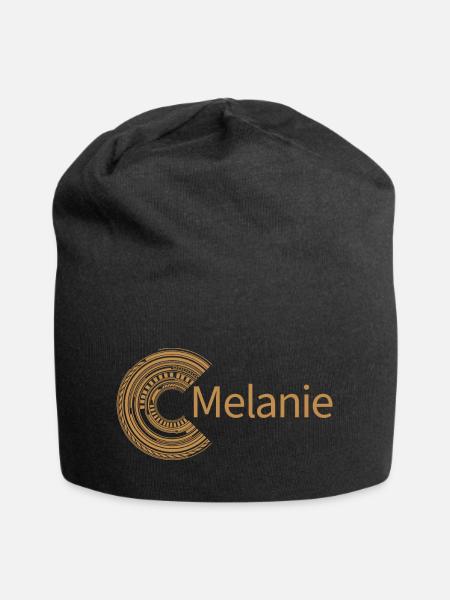 Für Melanie - Jersey-Beanie - Schwarz