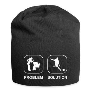 Fußballmannschaft Fußballdesign Fußballspieler - Jersey-Beanie - Schwarz - Vorne