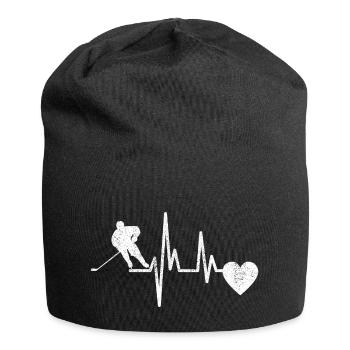 Eishockey Eishockeyspieler Hockeyfan Eishockeyteam - Jersey-Beanie - Schwarz - Vorne
