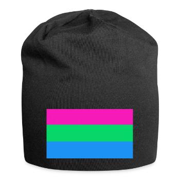 polysexuell pride - Jersey-Beanie - Schwarz - Vorne