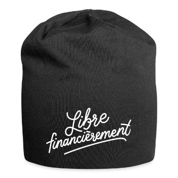 Libre financièrement - Bonnet en jersey - noir - Devant