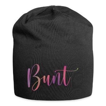 Bunt - Jersey-Beanie - Schwarz - Vorne