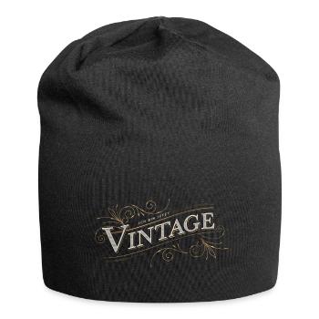 Ich bin jetzt Vintage - Jersey-Beanie - Schwarz - Vorne