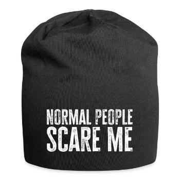 Normal People Scare Me - Psych Design - Jersey Beanie - black - Front