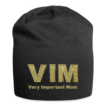 VIM - Very Important Mum - Jersey Beanie - black - Front