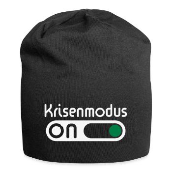 Krisenmodus On (Neg) - Jersey-Beanie - Schwarz - Vorne