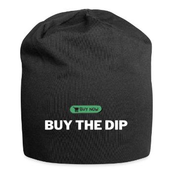 Buy The Dip - Börsen Design - Jersey-Beanie - Schwarz - Vorne