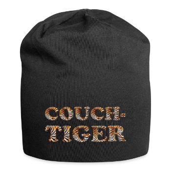 Jeu de mots expression ambiguë - canapé tigre - Bonnet en jersey - noir - Devant