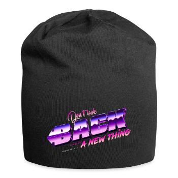 Années 1980 - Ne regardez pas en arrière - Bonnet en jersey - noir - Devant