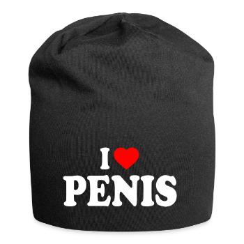 I love penis - Bonnet en jersey - noir - Devant