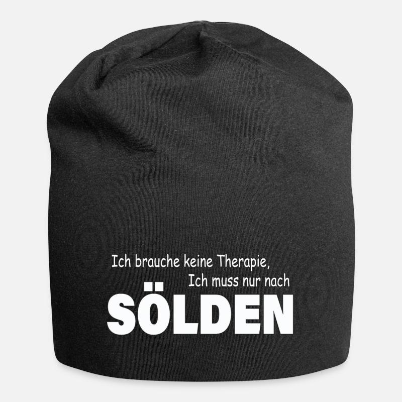 Therapie SÖLDEN - Jersey-Beanie - Schwarz