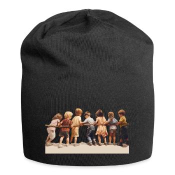 Tug-of-war is a social game - Jersey Beanie - black - Front