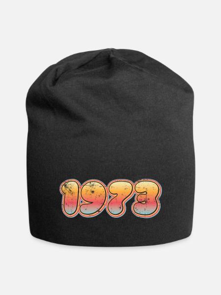 1973 Jahrgang Vintage Geburtstag Geschenk - Jersey-Beanie - Schwarz