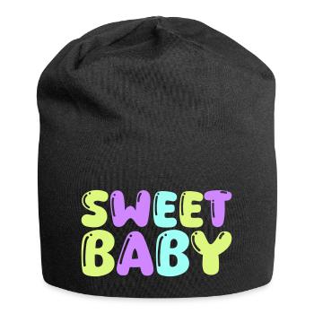 doux bébé - Bonnet en jersey - noir - Devant