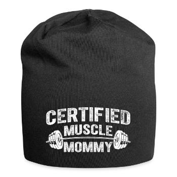 Certified muscle mommy - Jersey-Beanie - Schwarz - Vorne