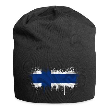 Finlande Suomi helsinki scandinavie viking fine FIN - Bonnet en jersey - noir - Devant
