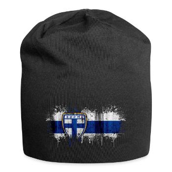 Finlande Suomi helsinki scandinavie viking fine FIN - Bonnet en jersey - noir - Devant