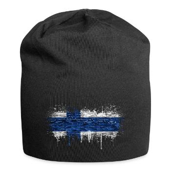 Finlande Suomi helsinki scandinavie viking fine FIN - Bonnet en jersey - noir - Devant