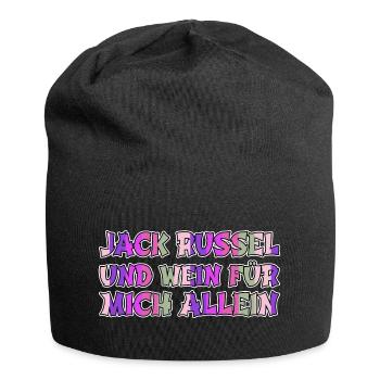 Funny Saying Drinking May Contain Traces - Jersey Beanie - black - Front